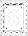 Black White Geometric Interlocking Lines Rug