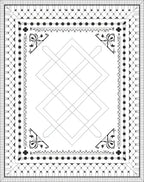 Black White Geometric Interlocking Lines Rug