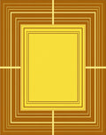 Golden Yellow Brown Concentric Squares Rug