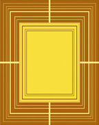 Golden Yellow Brown Concentric Squares Rug