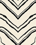 Bold Black Chevron Animal Print Rug