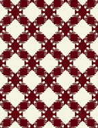 Deep Red Diamond Lattice Rug