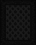 Dark Floral Medallion Bordered Rug