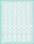 Teal Butterfly Garden Medallion Rug
