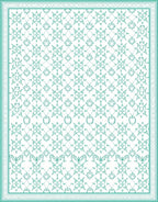Teal Butterfly Garden Medallion Rug