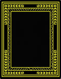 Bold Yellow Tribal Rectangular Border Rug