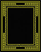 Bold Yellow Tribal Rectangular Border Rug