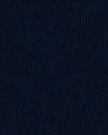 Dark Blue Swirling Lines Medallion Rug