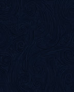 Dark Blue Swirling Lines Medallion Rug