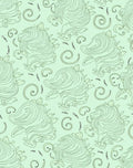 Whimsical Light Green Turtle Swirls Rug
