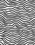 Black White Wavy Stripe Rug