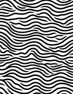 Black White Wavy Stripe Rug