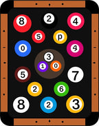 Billiard Balls Bright Color Collection Rug