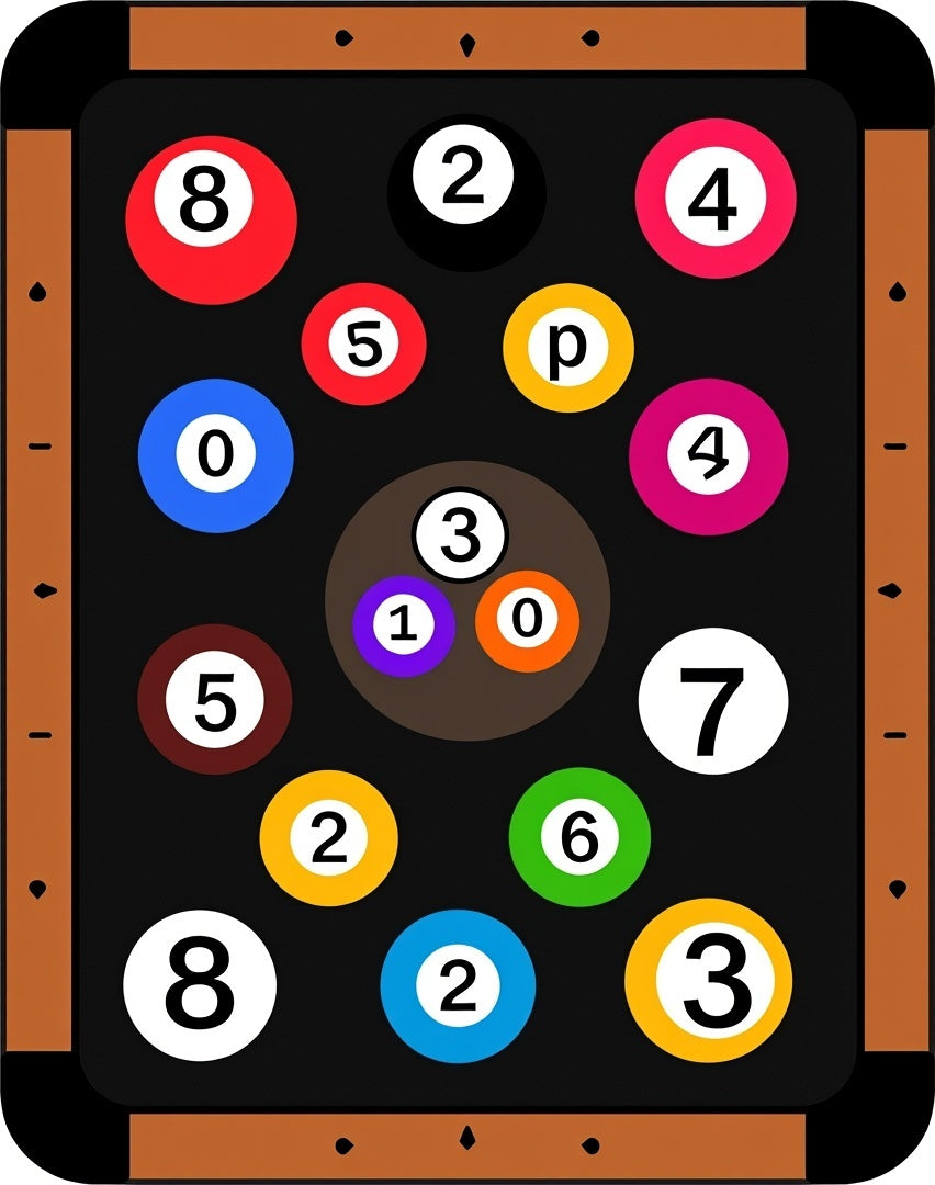 Billiard Balls Bright Color Collection Rug