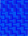 Bold Blue Woven Geometric Rug