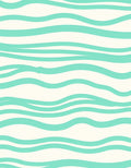 Coastal Aqua Wave Stripes Rug