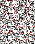 Abstract Skull And Bones Collage Rug