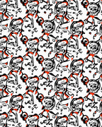 Abstract Skull And Bones Collage Rug