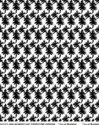 Black Pine Woodland Repeating Pattern Rug