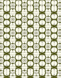 Olive Green Symmetric Medallion Geometric Rug