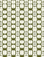 Olive Green Symmetric Medallion Geometric Rug