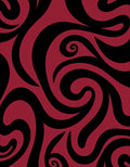 Deep Crimson Swirl Organic Rug