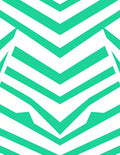 Bright Teal Chevron Graphic Rug