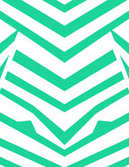 Bright Teal Chevron Graphic Rug