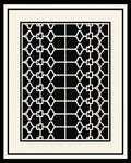 Black White Geometric Lattice Rug