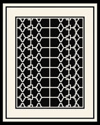 Black White Geometric Lattice Rug
