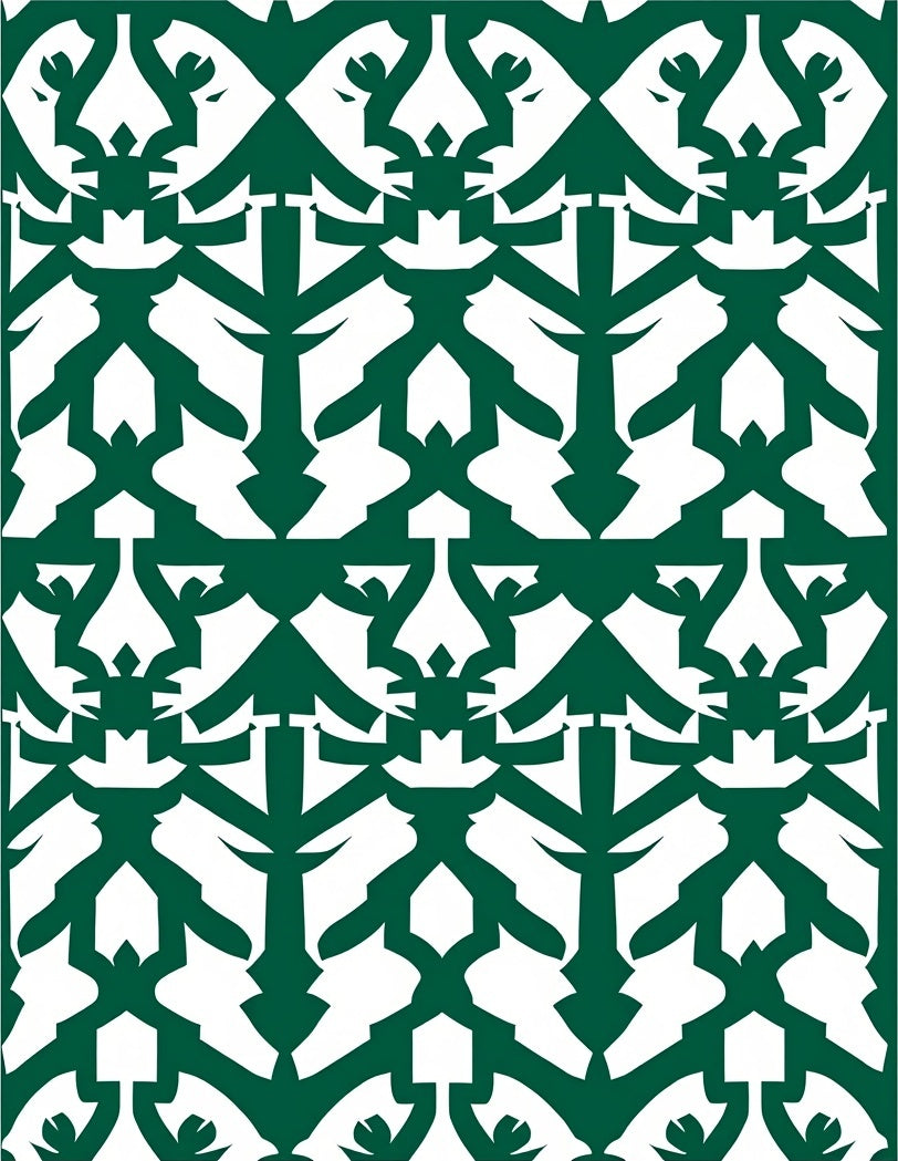 Forest Green Interlocking Arch Rug