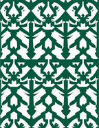 Forest Green Interlocking Arch Rug