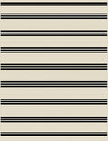 Classic Cream Black Double Stripe Rug