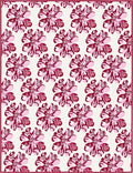 Fuchsia Abstract Floral Repeating Medallion Rug