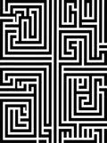 Black White Intersecting Lines Rug