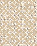 Neutral Taupe Lattice Floral Medallions Rug