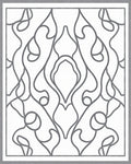 Gray Abstract Line Art Medallion Rug