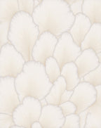 Creamy Petal Abstract Organic Rug