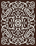 Cream Contemporary Floral Swirl Rug