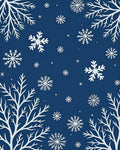 Winter White Snowflakes On Blue Rug