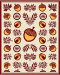 Autumn Acorn Leaf Meadow Rug