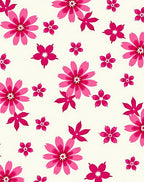 Pink Floral Botanical Repeat Rug