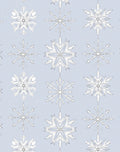 Winter White Intricate Snowflake Arrangement Rug