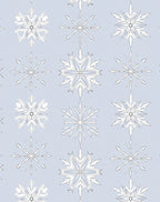 Winter White Intricate Snowflake Arrangement Rug
