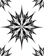 Sharp Black White Geometric Starburst Rug