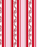 Red Pink Striped Serpent Vines Rug