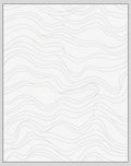 Minimalist Gray Line Abstract Waves Rug