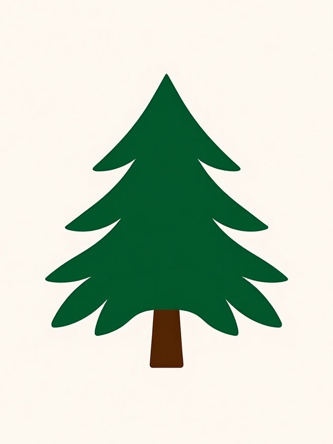 Evergreen Pine Tree Silhouette Rug