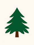 Evergreen Pine Tree Silhouette Rug