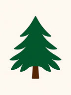 Evergreen Pine Tree Silhouette Rug
